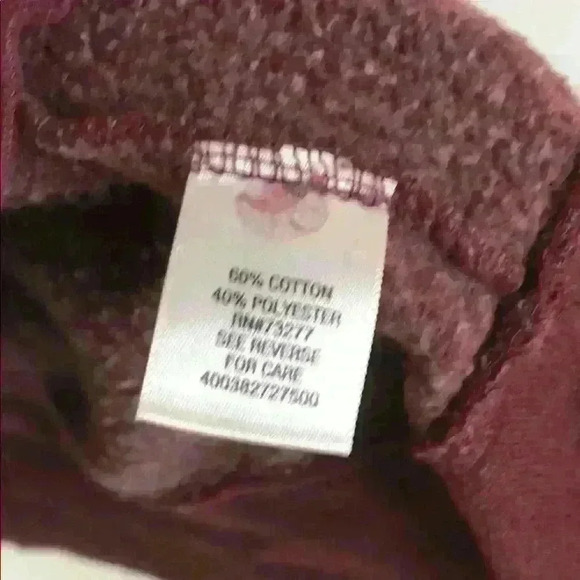 Men’s Croft & Barrow Maroon Zip-Up V-Neck Size: L - Picture 3 of 4